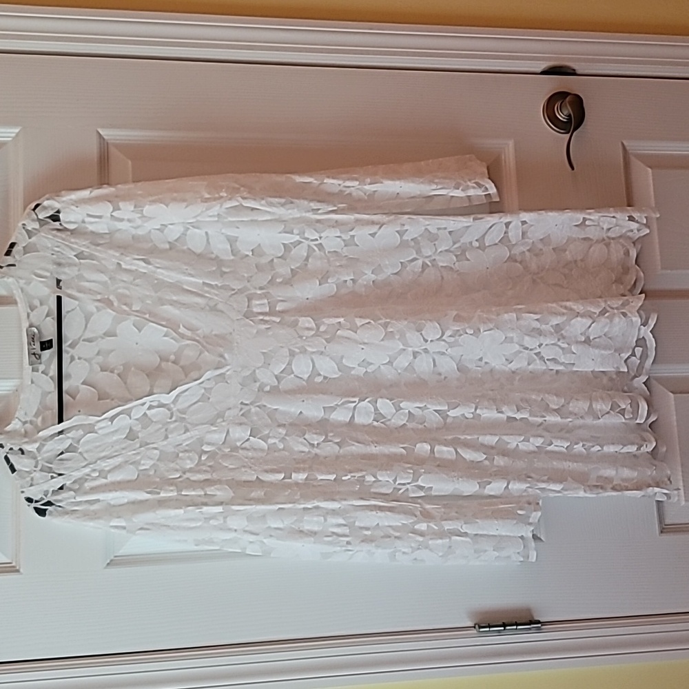 J Valdi White Boho Swimsuit Coverup